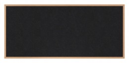 Rubber Bulletin Board with Wood Frame - 144" x 48" - WTR