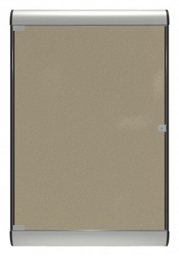 Enclosed Bulletin Board with Vinyl Surface - 28" x 42" - SILH