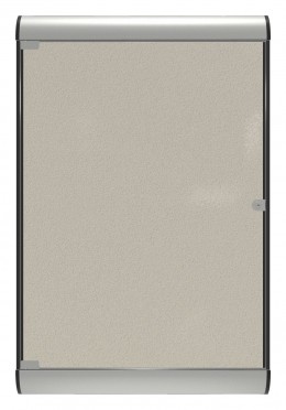 Enclosed Bulletin Board with Vinyl Surface - 28" x 42" - SILH