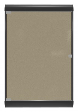 Enclosed Bulletin Board with Vinyl Surface - 28" x 42" - SILH