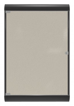 Enclosed Bulletin Board with Vinyl Surface - 28" x 42" - SILH