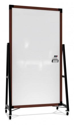 Double Sided Mobile Glass Whiteboard - Prest