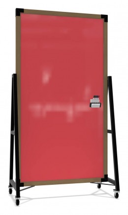 Double Sided Mobile Glass Whiteboard - Prest