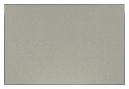 Fabric Bulletin Board with Silver Frame - 96" x 48" - Border