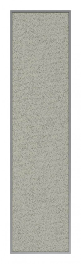 Fabric Bulletin Board with Silver Frame - 12" x 36" - Border