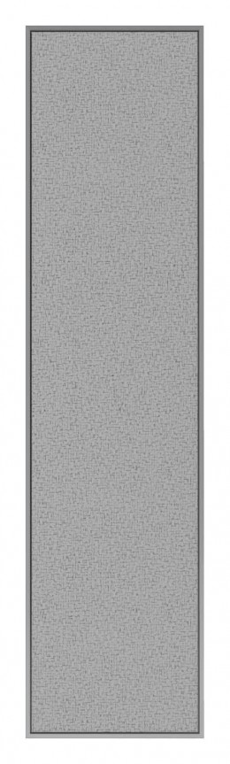 Fabric Bulletin Board with Silver Frame - 12" x 48" - Border