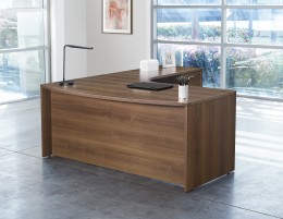 Bow Front L Shaped Desk - Napa