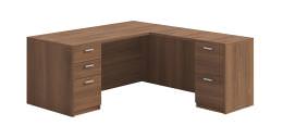 L Shaped Office Desk - Amber