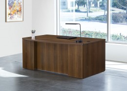 Bow Front Desk with Drawers - Napa