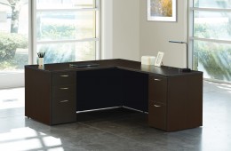 L Shaped Desk with Drawers - Napa