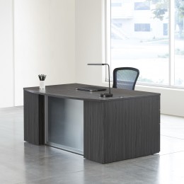 Bow Front Desk with Drawers - Napa