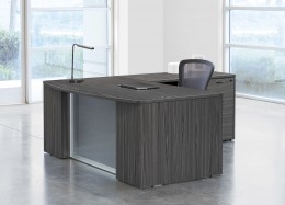 Bow Front L Shaped Desk - Napa