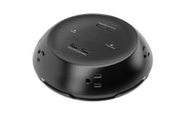 FlexCharge 9 - Table Top Power Pod - Black