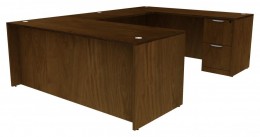 U Shaped Desk with Drawers - HL