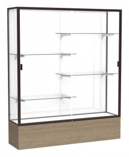 Display Cabinet with Glass Doors and Shelves - 60" x 72"