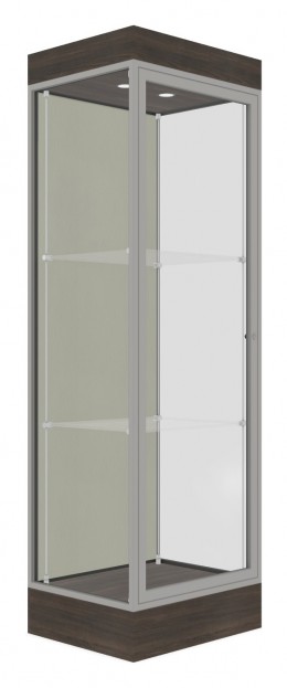 Tower Display Case with LED Lighting - 24" x 76" - Edge