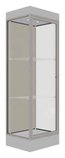 Tower Display Case with LED Lighting - 24" x 76" - Edge