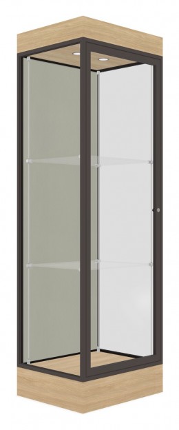 Tower Display Case with LED Lighting - 24" x 76" - Edge