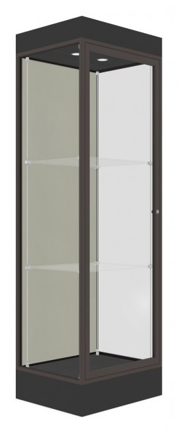 Tower Display Case with LED Lighting - 24" x 76" - Edge