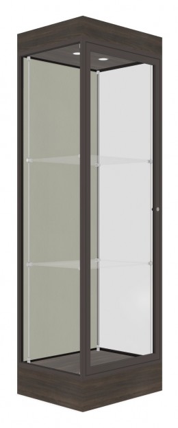 Tower Display Case with LED Lighting - 24" x 76" - Edge