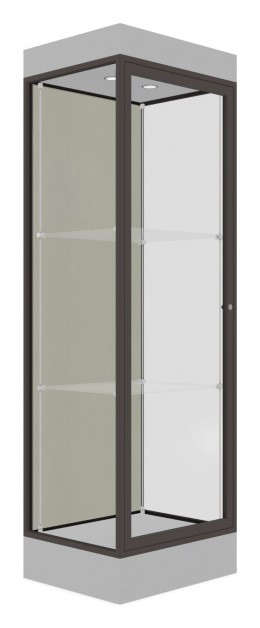 Tower Display Case with LED Lighting - 24" x 76" - Edge