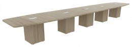 Boat Shaped Conference Table with Cube Base - PL Laminate