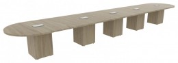 Racetrack Conference Table with Cube Base - PL Laminate