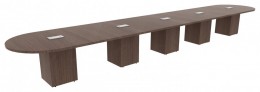 Racetrack Conference Table with Cube Base - PL Laminate