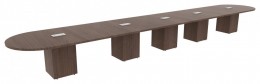 Racetrack Conference Table with Cube Base - PL Laminate