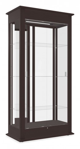 Mirrored Display Case with LED Lighting - 36" x 77" - Varsity