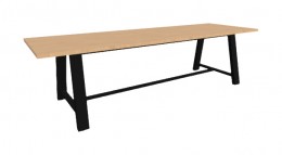 Rectangular Conference Table with Steel Frame - 30" Tall