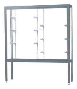 Display Case with Aluminum Legs - 60" x 66" - Challenger