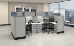 2 Person Cubicle with Storage and Power - Systems