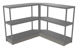 Corner Shelving Unit - 93" x 50" - Control