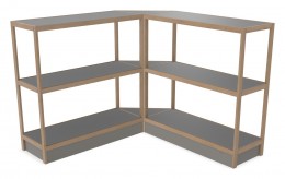 Corner Shelving Unit - 93" x 50" - Control