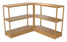 Wood Corner Shelving Unit - 93" x 50" - Control