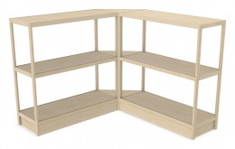 Wood Corner Shelving Unit - 93" x 50" - Control