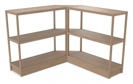 Wood Corner Shelving Unit - 93" x 50" - Control