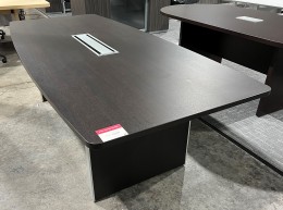 8' Boat Shape Conference Table in Espresso