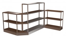 Large Wood Shelving Unit - 145" x 72" - Control