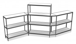 Open Back Shelving Unit - 160" x 72" - Control