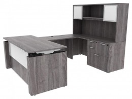 U Shaped Height Adjustable Desk - PL Laminate