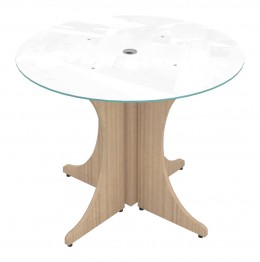 Small Round Table with Glass Top - Potenza