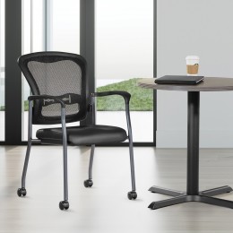 Rolling Mesh Back Stacking Chair - Pro Line II