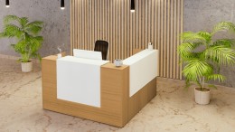 Modern L Shaped Reception Desk - Potenza