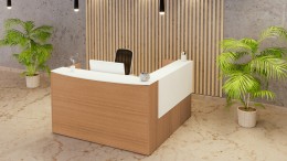 Modern L Shaped Reception Desk - Potenza