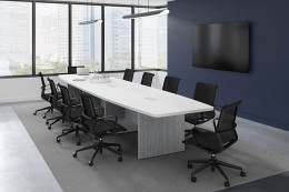  Boat Shaped Conference Table - PL Laminate