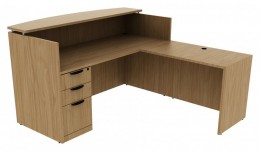 L Shaped Reception Desk - PL Laminate