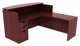 L Shaped Reception Desk - PL Laminate