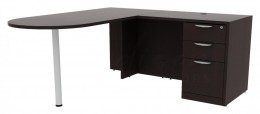 L Shaped Peninsula Desk - PL Laminate